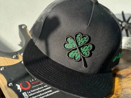 LOS JEFES 4 LEAF CLOVER BLACK CAP For Discount