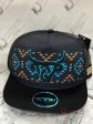 LOST CALF BLUE AZTEC BLACK CAP Online now