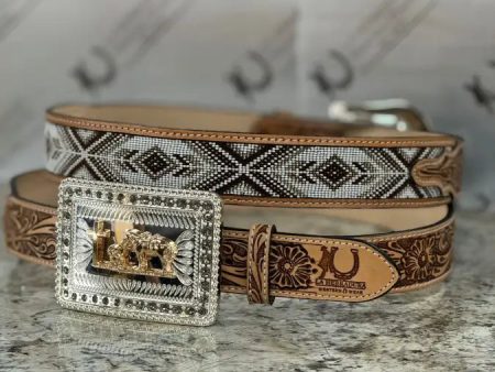 LA HERRADURA LIGHT AZTEC BEADED BELT Discount