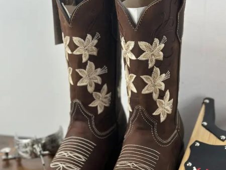 AGAVE KARINA CRAZY CHOCOLATE SQUARE TOE BOOT Hot on Sale