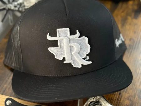 TEXAS RANCH WHITE LOGO BLACK CAP For Sale