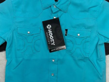 HOOEY BOYS BLUE CURACO SNAP SHORT SLEEVE on Sale