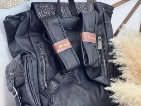 WRANGLER LEATHER BOOKBAG BLACK Online