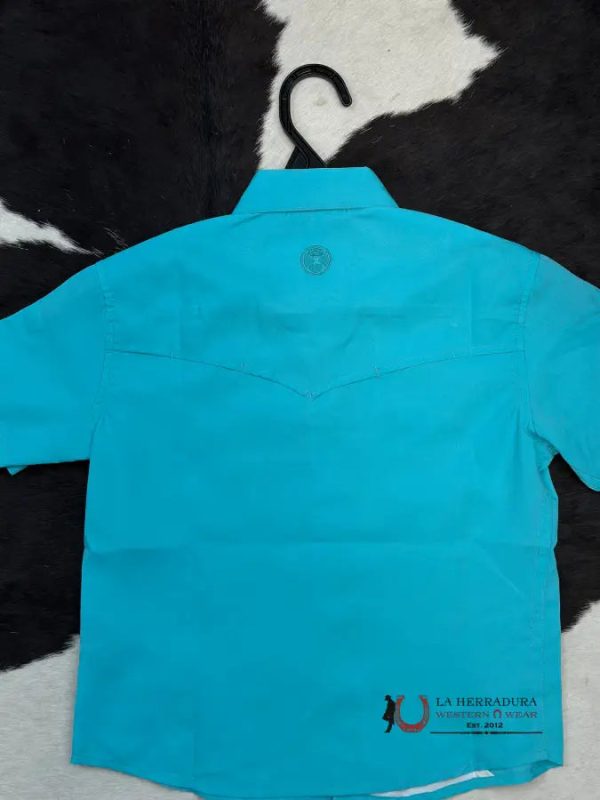 HOOEY BOYS BLUE CURACO SNAP SHORT SLEEVE on Sale