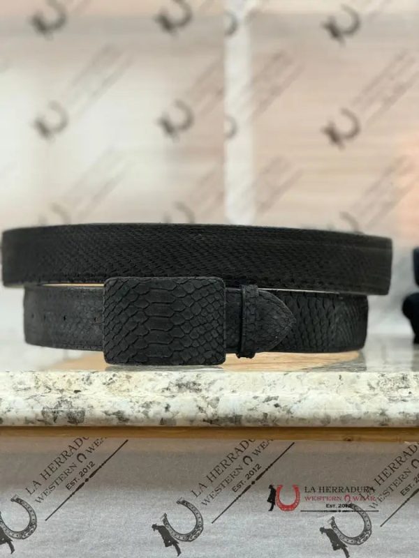 EXOTIC PYTHON BLACK BELT For Cheap