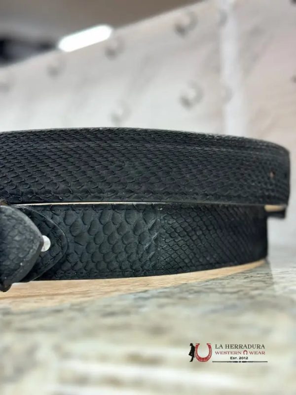 EXOTIC PYTHON BLACK BELT For Cheap