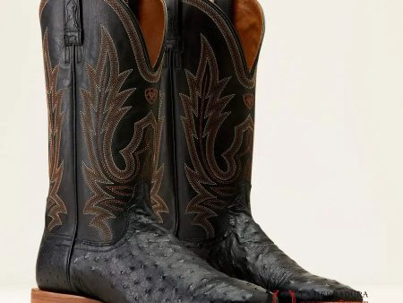 MENS ARIAT BLACK FULL QUILL OSTRICH Sale