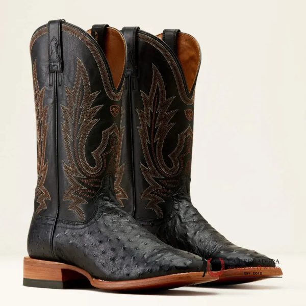 MENS ARIAT BLACK FULL QUILL OSTRICH Sale