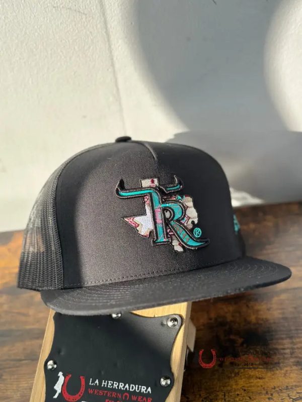 TEXAS RANCH TEAL AZTEC BLACK CAP Cheap