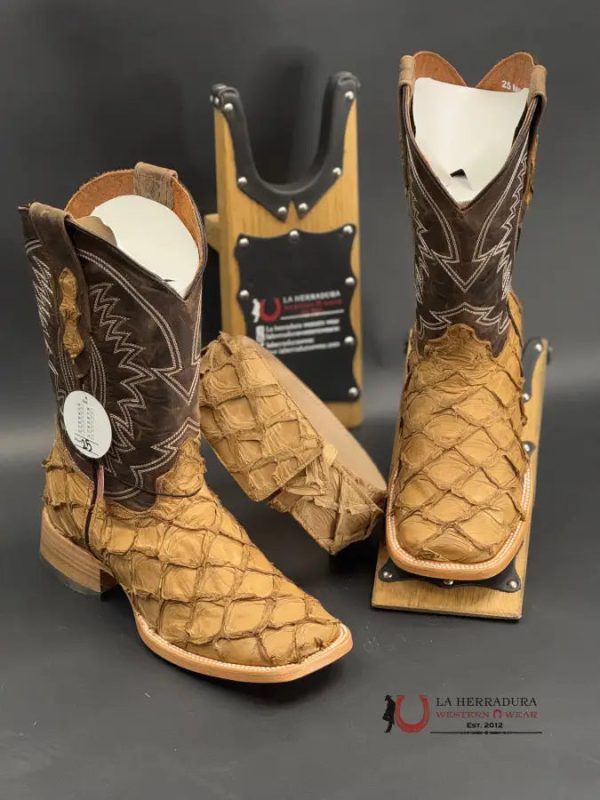 HERRADURA EXOTIC CAMEL OFF SA MIEL SOLAR FISH BOOTS Cheap