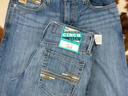 CINCH GRANT MIDRISE RELAXED BOOTCUT LIGHT WASH JEANS For Discount