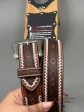 Ariat Men s Southwest Buck Stitch Brown Leather Belt Discount