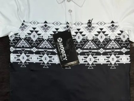 HOOEY BOYS THE WEEKENDER BLACK WHITE POLO Discount