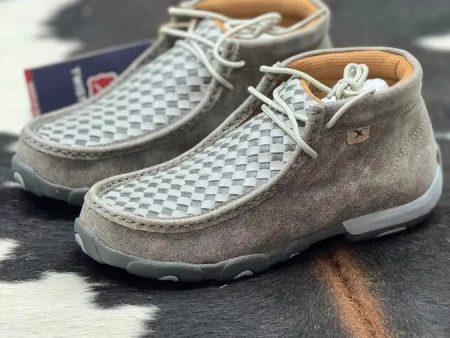 TWISTED X WOMENS DRIVING MOC GREY TEJIDO CASUAL SHOE Online Sale