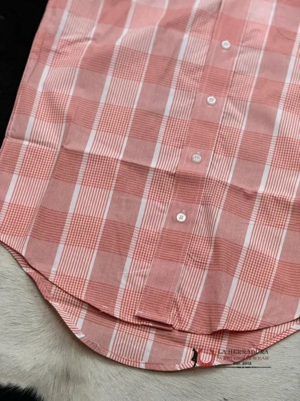 PANHANDLE CORAL PLAID 1PKT BUTTON UP SHORT SLEEVE Sale