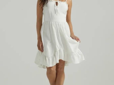 WRANGLER RETRO RUFFLE DREAM TANK DRESS EGRET - 7168 For Discount