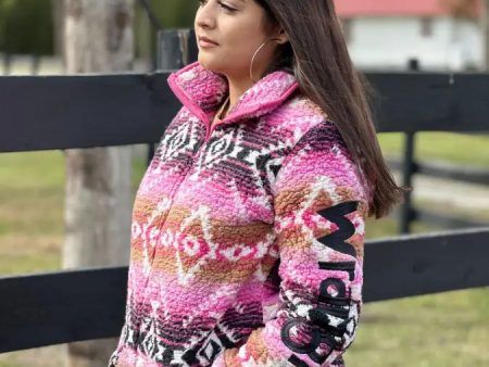 Wrangler Retro Aztec Pull Over Pink Online