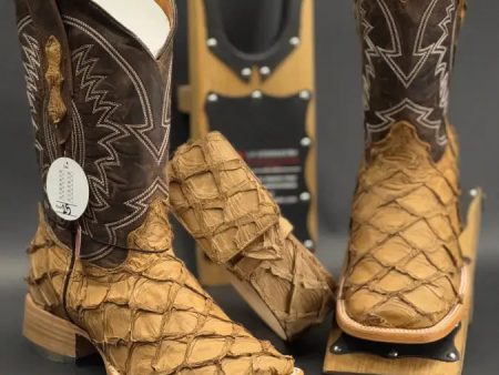 HERRADURA EXOTIC CAMEL OFF SA MIEL SOLAR FISH BOOTS Cheap