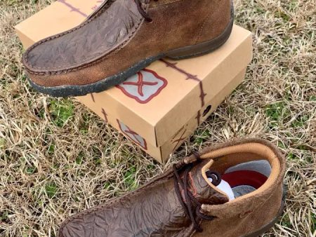 TWISTED X MENS CHUKKA DRIVING MOC CHOCOLATE & CHOCOLATE ELEPHANT CASUAL SHOE Hot on Sale