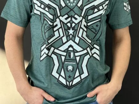 AMERICAN FIGHTER  T-SHIRT GREEN AZTEC WHITE BLACK For Discount