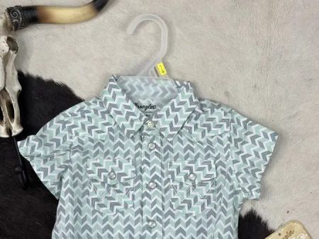 WRANGLER ZIGZAG MINT SHORT SLEEVE For Sale