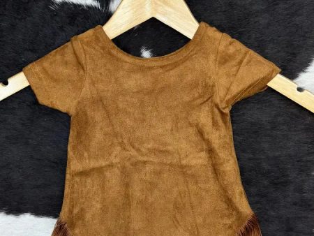 SHEA BABY BROWN SUEDE DRESS FRINGE Online