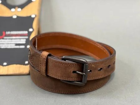 ARIAT TRIPLE STITCHED LEATHER BELT on Sale