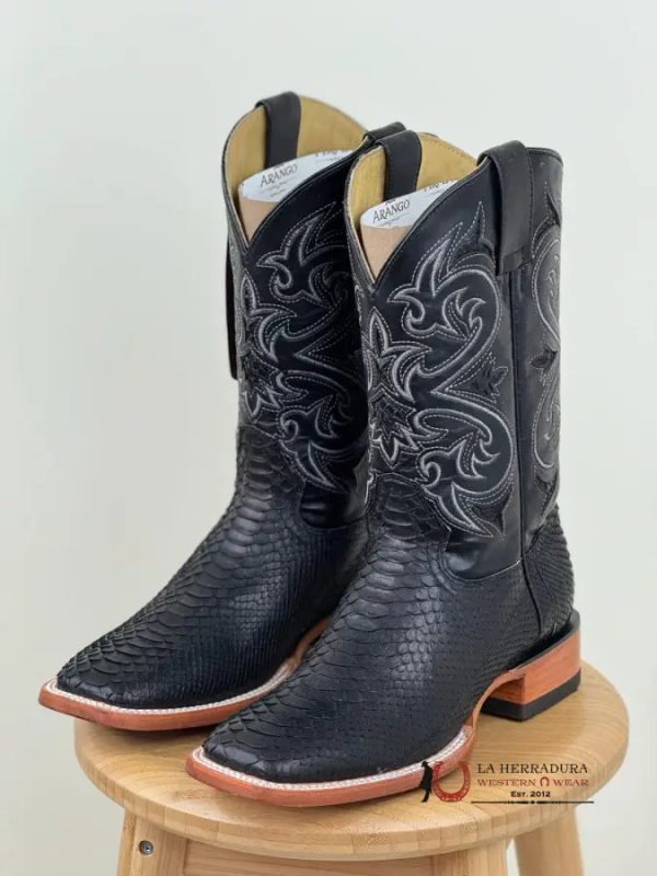 ARANGO BOOTS NOBUCK  BLACK PYTHON Online now