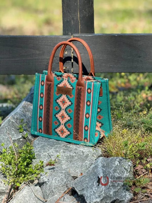 WRANGLER TEAL MULTI COLOR AZTEC WOMEN S HANDBAG Discount