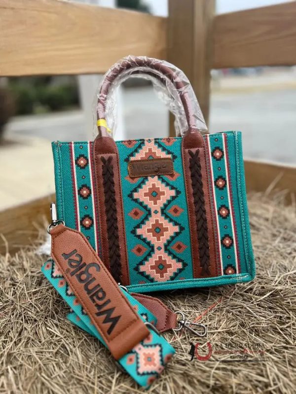 WRANGLER TEAL MULTI COLOR AZTEC WOMEN S HANDBAG Discount