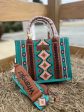 WRANGLER TEAL MULTI COLOR AZTEC WOMEN S HANDBAG Discount