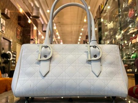 Dior Cannage Leather Tote White Online Hot Sale