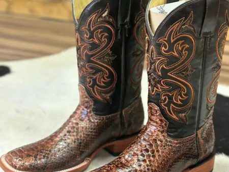 ARANGO BOOTS PRO-RODEO EXOTIC PYTHON COGÑAC Sale