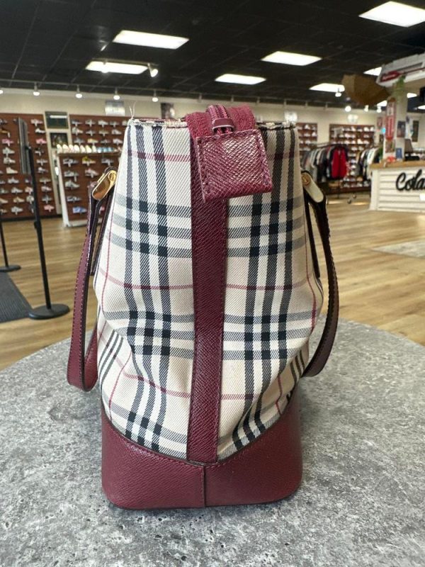 Burberry Nova Check Beige Bordeaux Canvas Supply