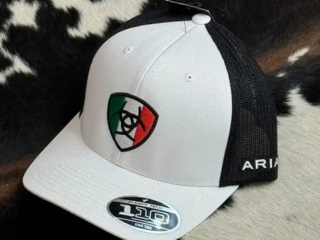 ARIAT MEXICO COLOR LOGO WHITE & BLACK CAP Sale