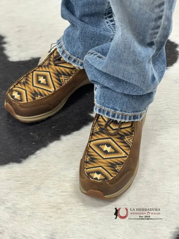 ARIAT MENS SPITFIRE H2O OLD EARTH- BROWN SOUTHWEST PRINT on Sale