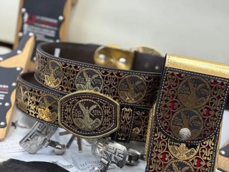 50 PESOS 2 INC BELT GOLD RED Online now