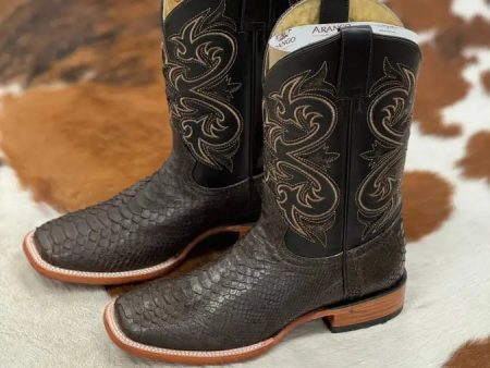 ARANGO BOOTS NOBUCK TOBACCO PYTHON Sale