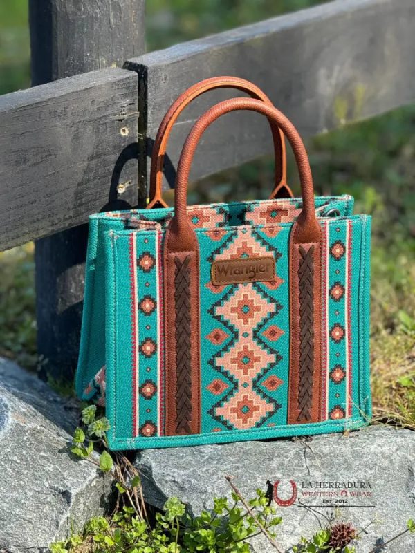 WRANGLER TEAL MULTI COLOR AZTEC WOMEN S HANDBAG Discount