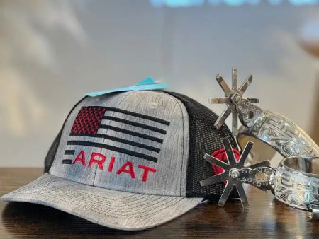 ARIAT GREY FLAG RED CAP on Sale