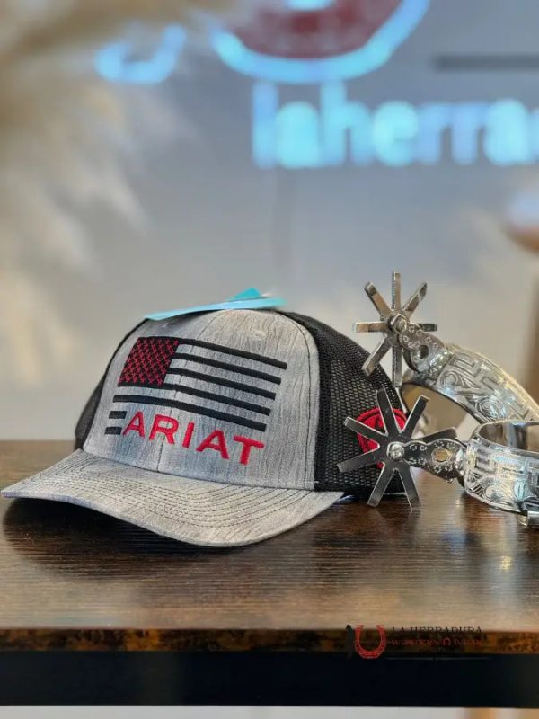 ARIAT GREY FLAG RED CAP on Sale