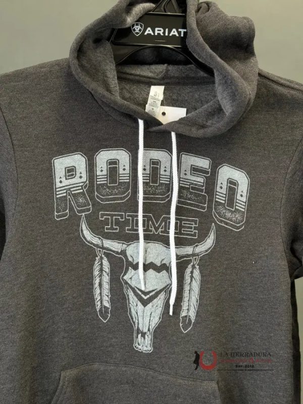 DALEBRISLY SWEATERSHIRT PRINTED RODEO TIME GREY For Cheap