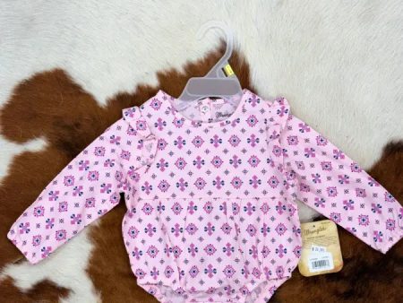 WRANGLER PINK PATTERNED LONG SLEEVE Hot on Sale