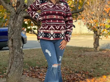 Wrangler Retro Aztec Pull Over Wine Supply