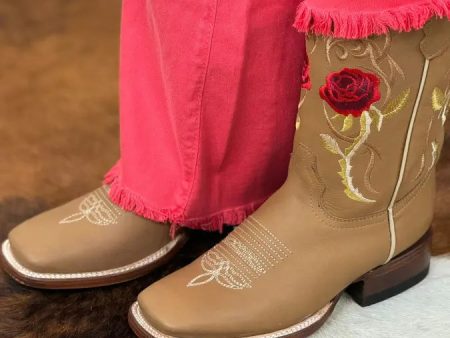 AGAVE BOOTS TAN BRILLOSO ROSA ESPINA Discount