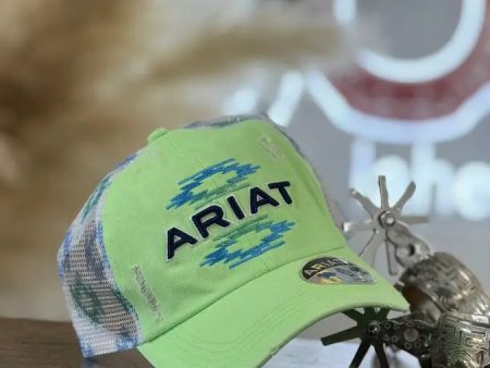 ARIAT LIME GREEN DISTRESSED CAP Discount