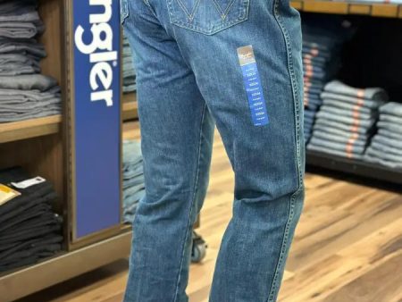 WRANGLER MEN S JEANS RETRO SLIM BOOT RIVER WASH 1077MWZRW For Sale