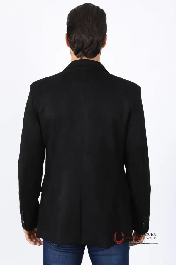 PLATINI BLACK GAMUZA SUEDE BLAZER- BLZ8387 Sale