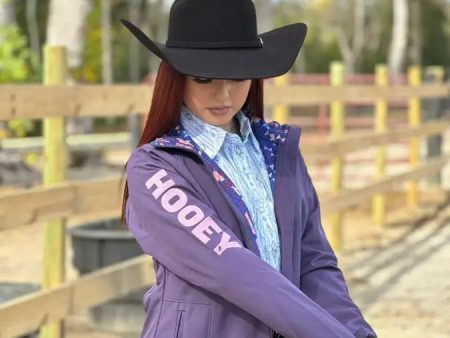 Hooey Womens Purple w  Pink Team Logo Sleeve For Discount