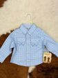 WRANGLER PLAID BABY BLUE PRINT LONG SLEEVE Discount